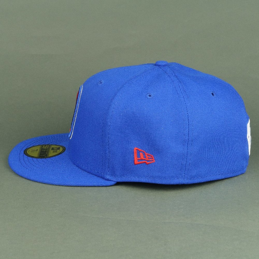 New Era Detroit Pistons Blue Back Half 59FIFTY Fitted Cap Hat Size 7 7/8 - Picture 4 of 16